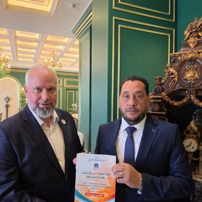 عُقد في العاصمة السورية دمشق اجتماعٌ رسميٌّ لمناقشة رؤية اتحاد الجامعات الدولي وآليات إنجاح القمة الدولية للاستثمار والتنمية المستدامة، التي ينظمها الاتحاد خلال هذا العام في بنغازي – ليبيا.