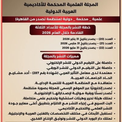 المجلة العلمية المحكمة للاكاديمية العربية الدولية عضوا في اتحاد الجامعات الدولي.